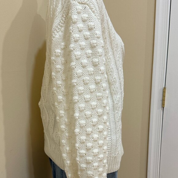 EVEREVE NWOT Womens Cozy Cable Knit Sweater Patterned Sleeve Crew Neck Size M - Picture 7 of 14